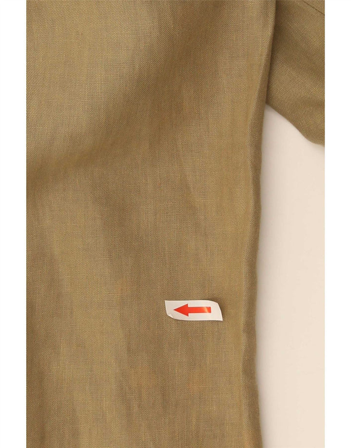 Valentino Chaqueta tipo blazer de 3 botones para hombre IT 50 Large Khaki Linen