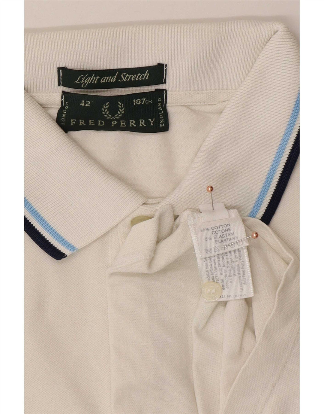 Polo Fred Perry Hombre Algodón Blanco Mediano