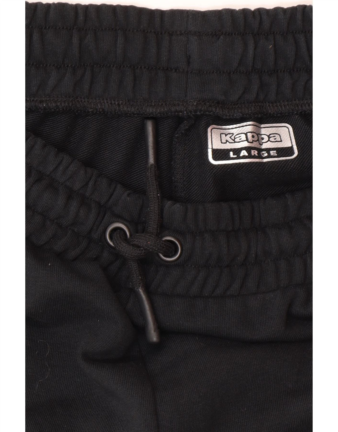 Kappa Hombre Pantalones De Chándal Joggers Large Negro Algodón
