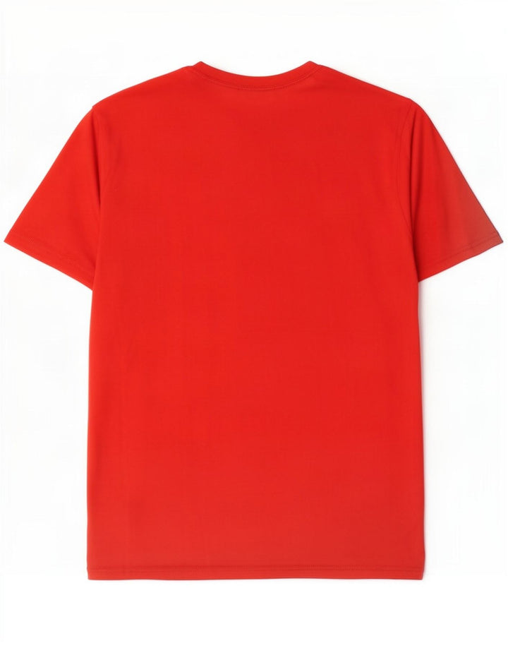 Camiseta Nike Dri Fit Graphic para hombre, parte superior de poliéster rojo mediano