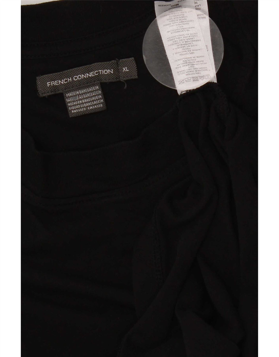 French Connection Camiseta Hombre Top XL Algodón Negro