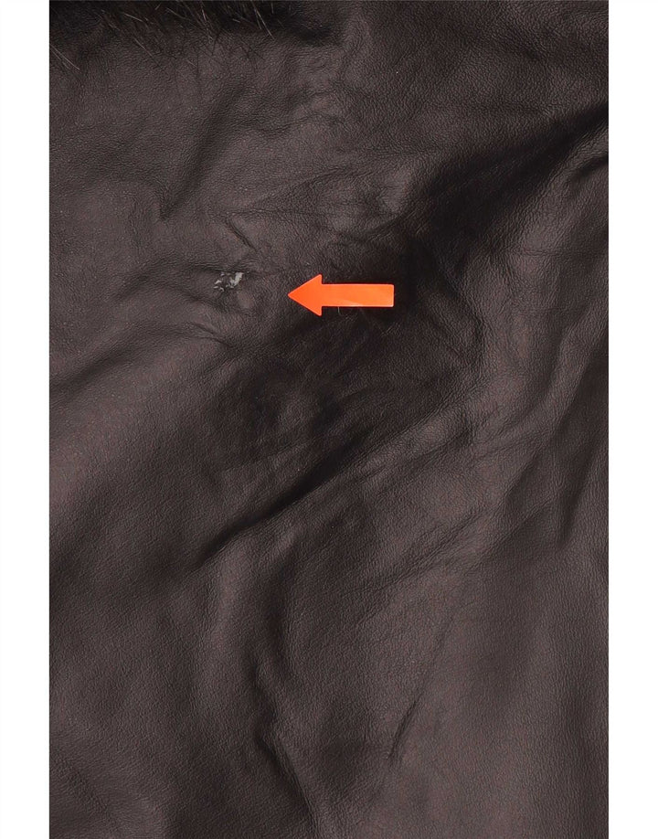 Wallis Abrigo de cuero extragrande para mujer UK 10 Small Black