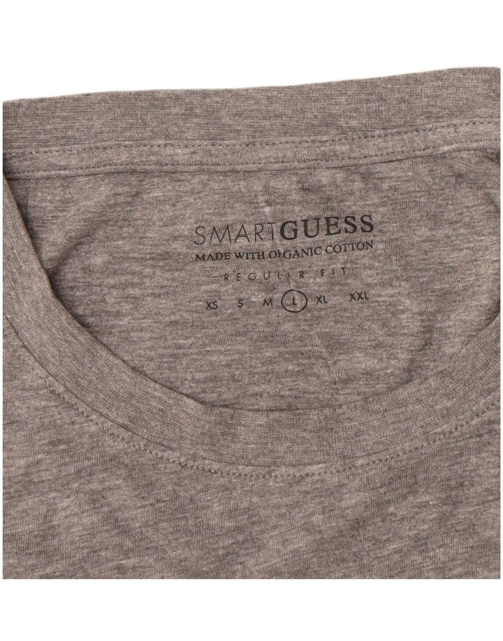 Guess Camiseta Regular Fit De Manga Larga De Algodón Moteado Gris Grande Para Hombre