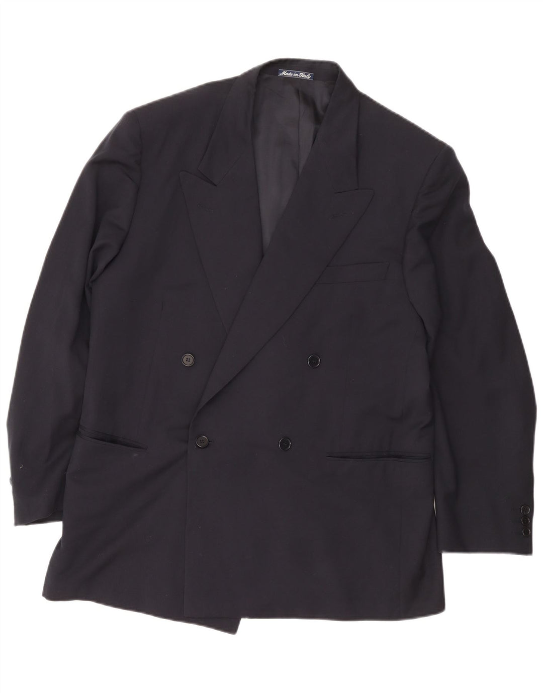 Cerruti 1881 Chaqueta tipo blazer de doble botonadura para hombre de lana azul marino medio