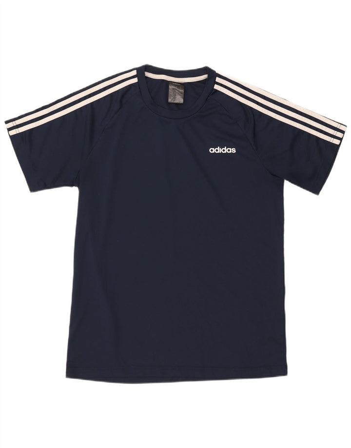 ADIDAS Camiseta Climalite para hombre Top Medium Azul marino Poliéster