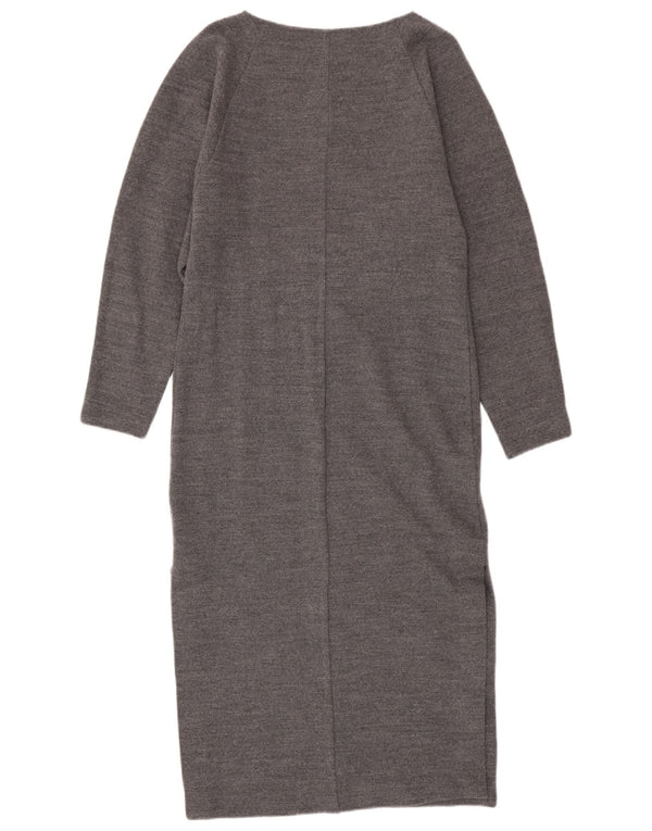 Cos Vestido tipo jersey de manga larga para mujer UK 10 Small Grey Wool