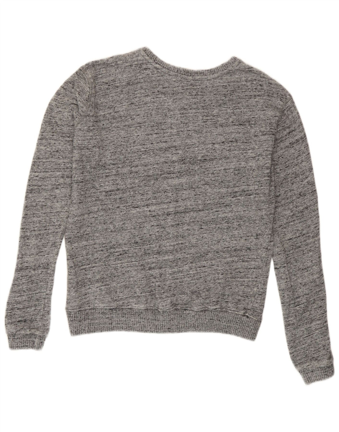 Superdry Mujer Sudadera Gráfica Jumper UK 10 Small Gris Moteado
