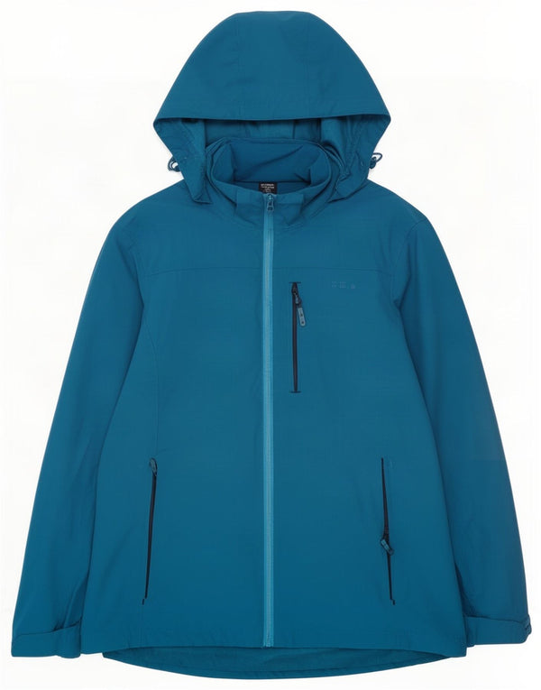 Chaqueta impermeable con capucha para mujer Mountain Warehouse UK 46 Poliéster azul grande