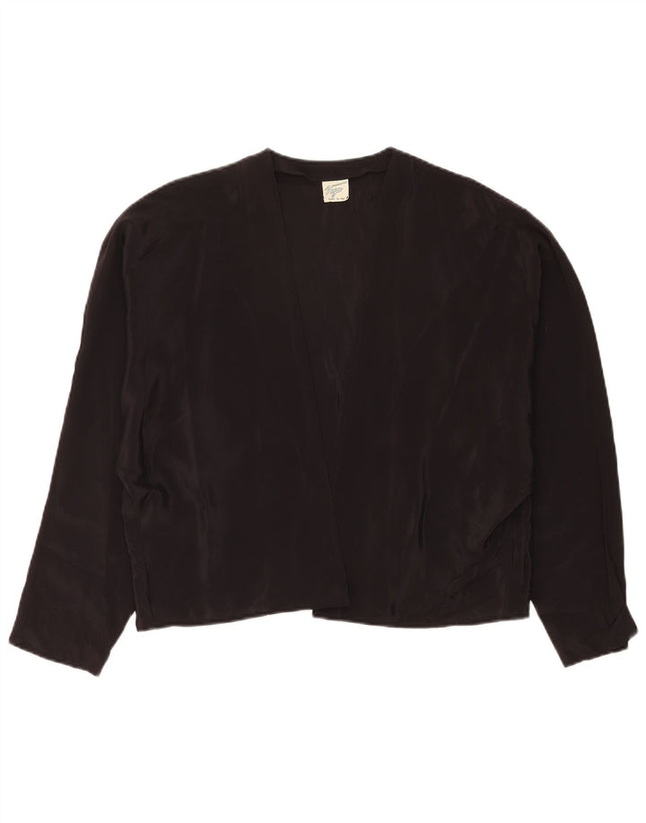 Vintage mujer oversize Bolero Top IT 44 Acetato negro medio