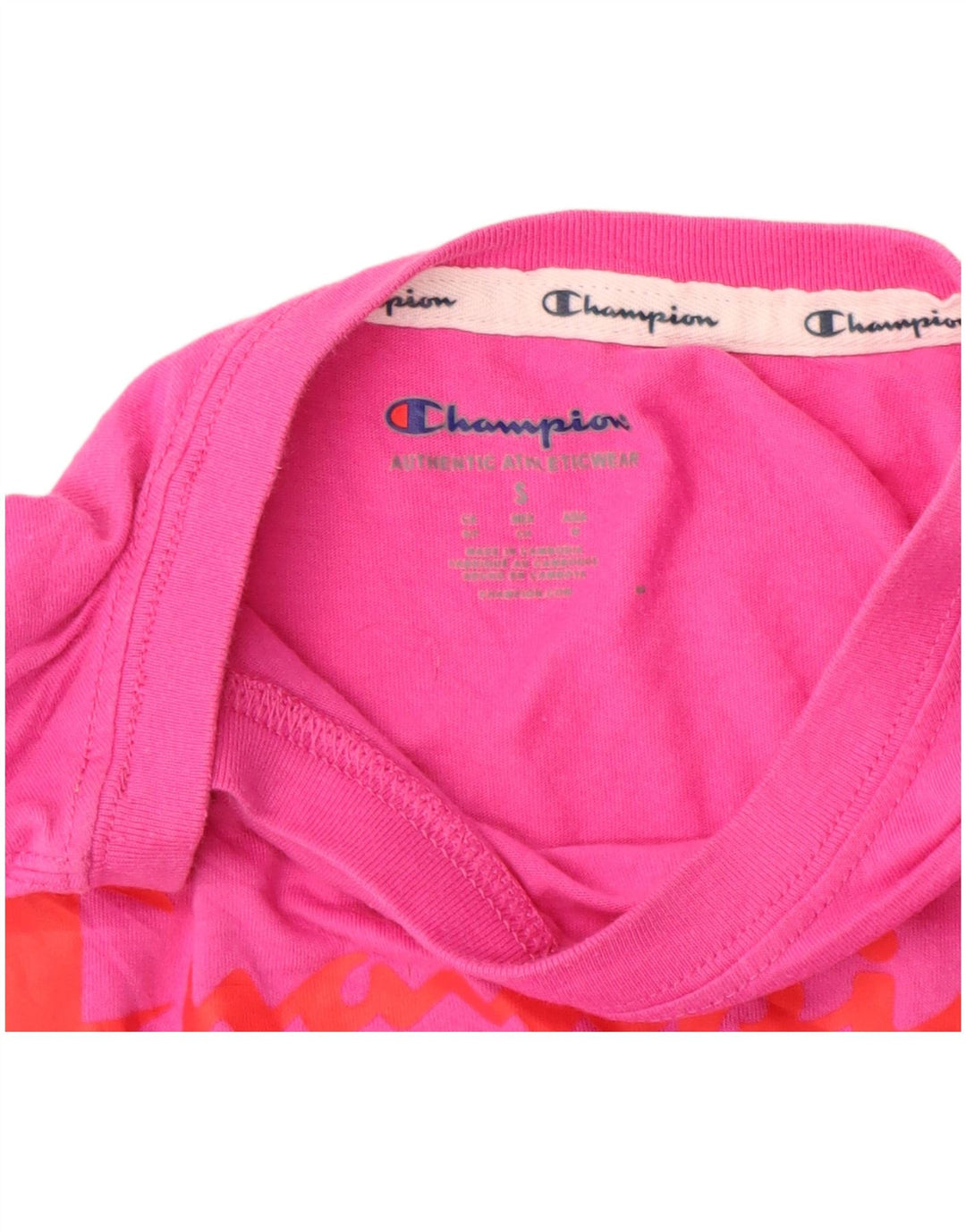 CHAMPION Camiseta corta con gráfico para mujer UK 10 Small Pink