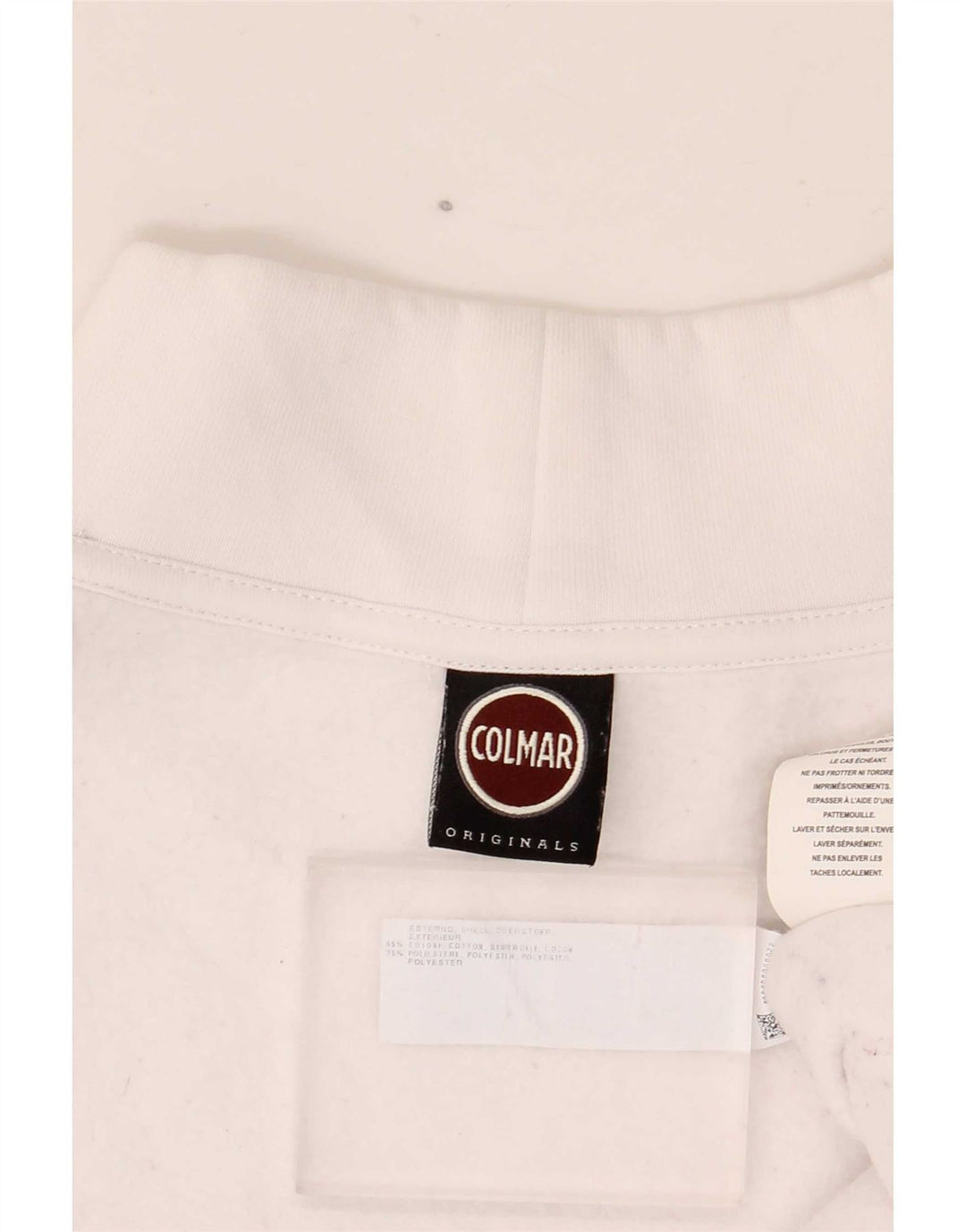 Colmar - Sudadera extragrande para mujer, talla 10, algodón blanco pequeño