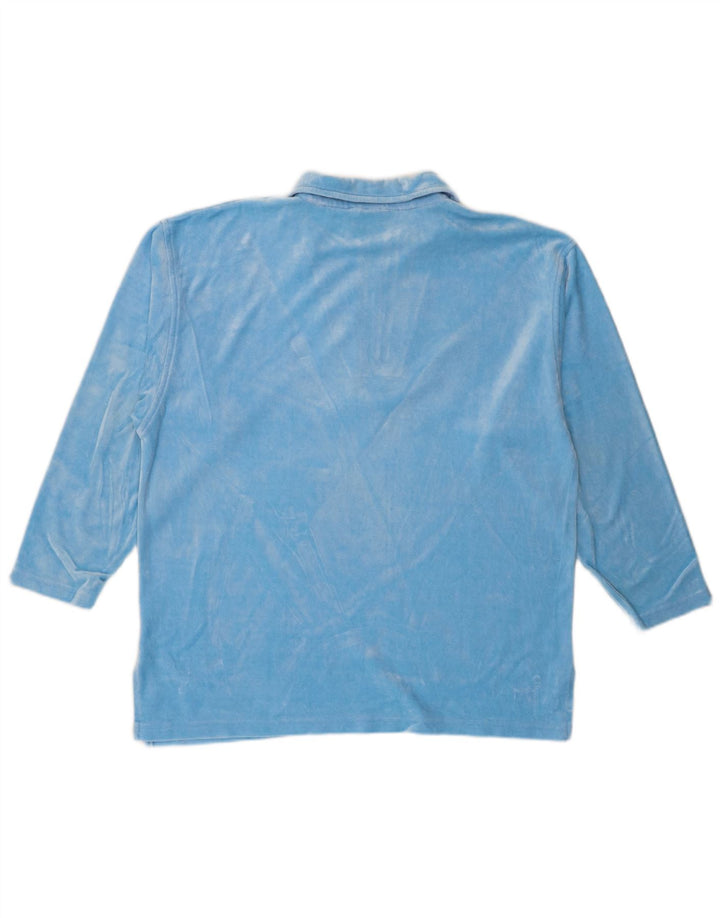 New Port Hombre 1/4 Zip Top Manga Larga Modal Azul Medio