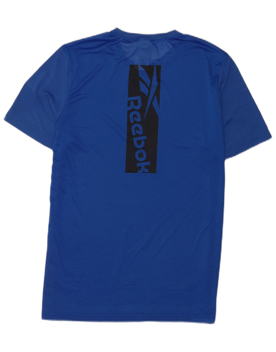 Reebok Camiseta alta con gráfico para hombre, talla grande, nailon azul
