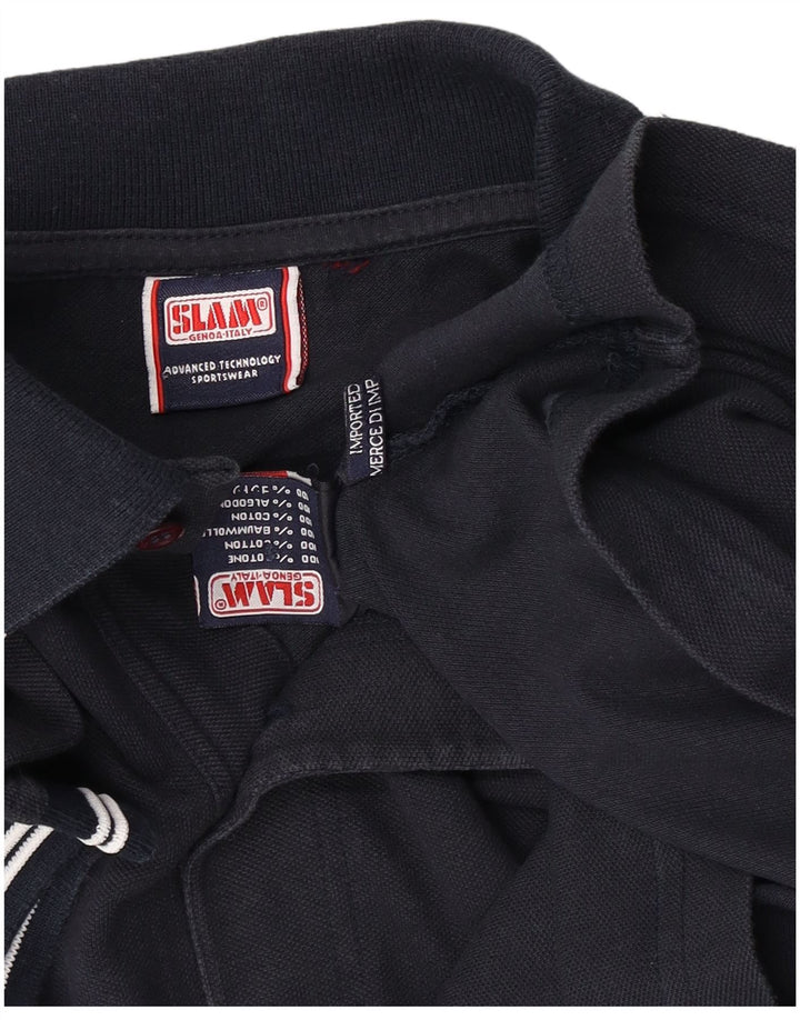 Slam Polo Hombre Grande Azul Marino Algodón