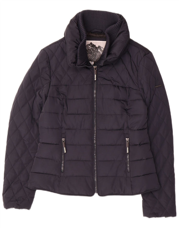 Superdry Chaqueta Acolchada Mujer UK 44 Mediana Azul Marino Poliéster