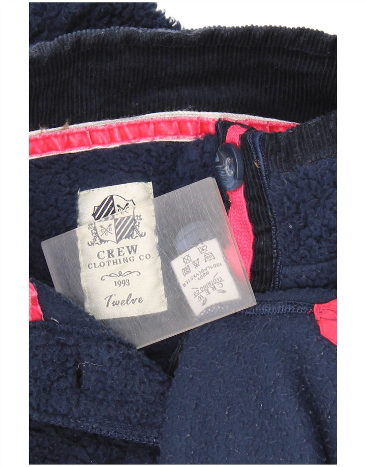 Crew Clothing Jersey de forro polar para mujer UK 12 Medio Azul marino Poliéster