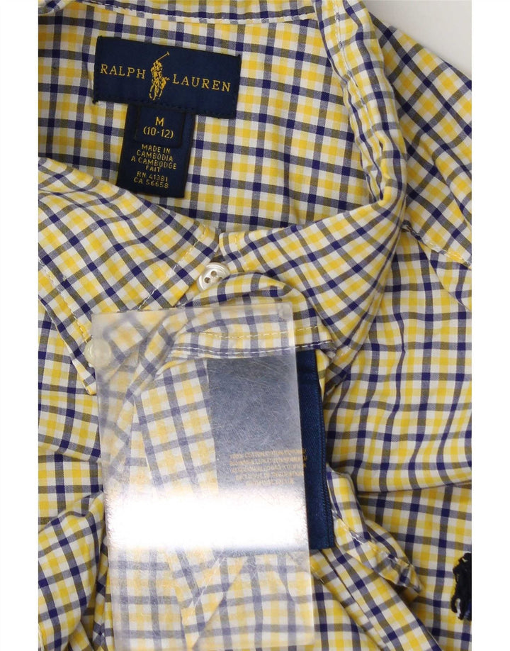 Ralph Lauren Camisa Niño 10-11 Años Mediano Amarillo Cuadros Algodón