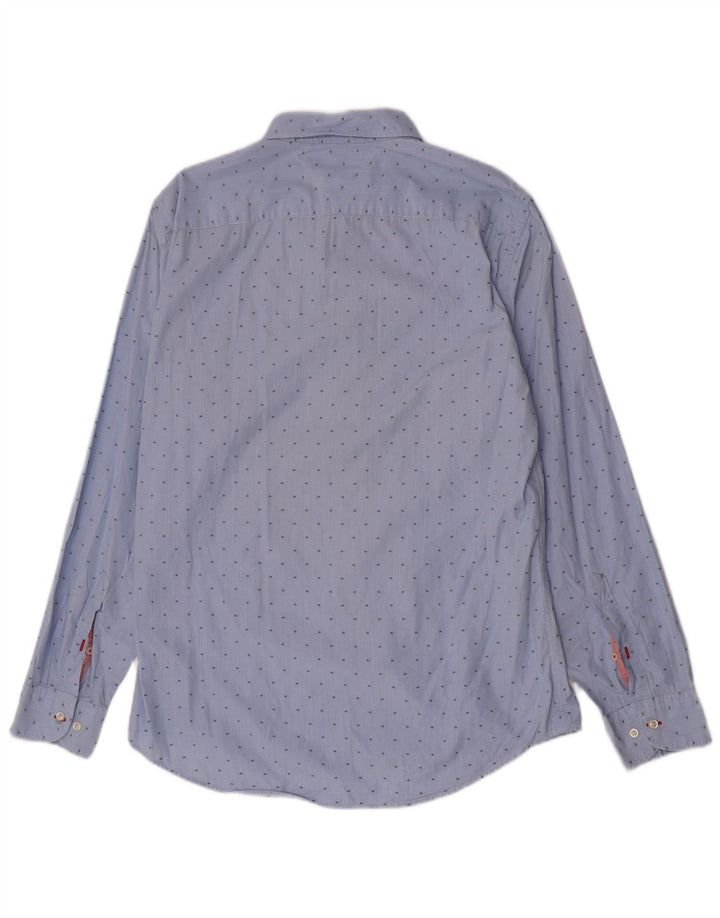 Camisa Tommy Hilfiger Hombre Grande Azul Rayas Algodón