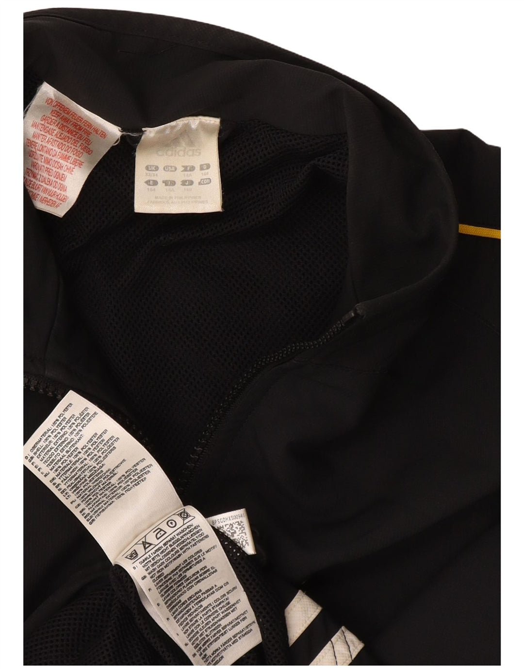 ADIDAS Chaqueta Chándal Niño 13-14 Años Negro Poliéster