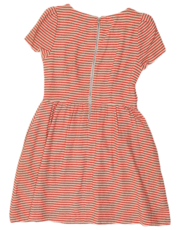 Juicy Couture Vestido acampanado para mujer UK 10 Pequeño algodón a rayas rojas