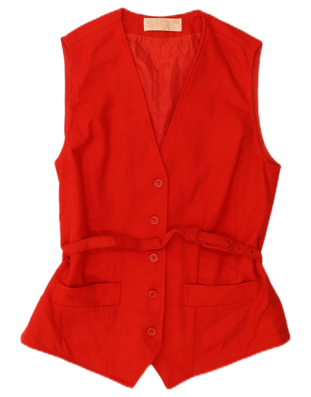 Pendleton Chaleco para mujer US 12 grande de lana virgen roja