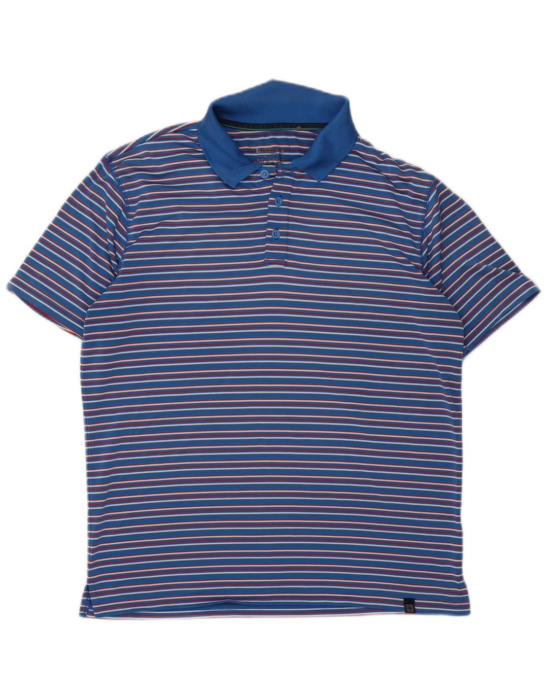 Polo IsoCool para hombre de Mountain Warehouse con rayas azules medianas