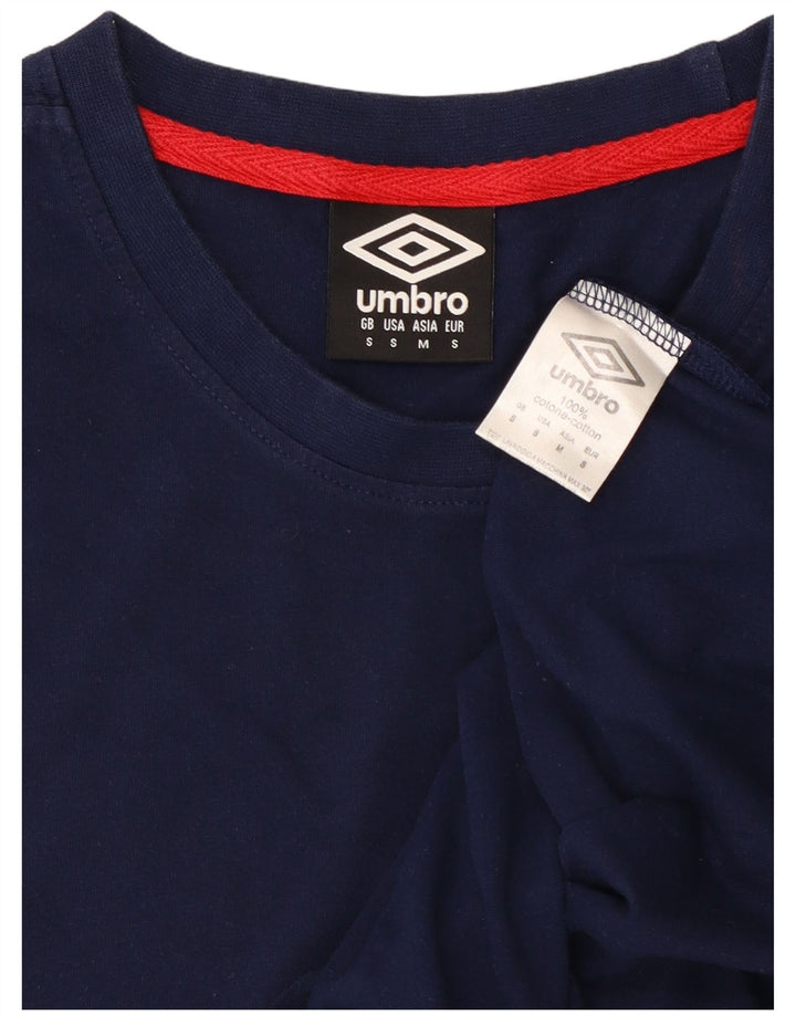 Camiseta Umbro Hombre Top Small Azul Marino Algodón