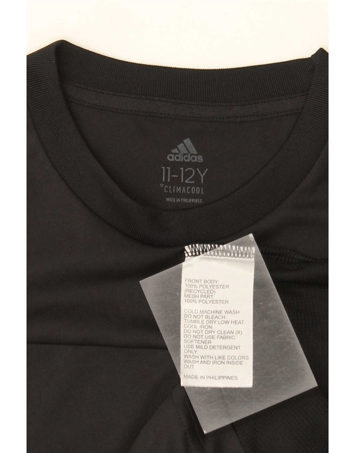 Adidas Chicos Climacool Graphic Camiseta Top 11-12 Años Negro Poliéster