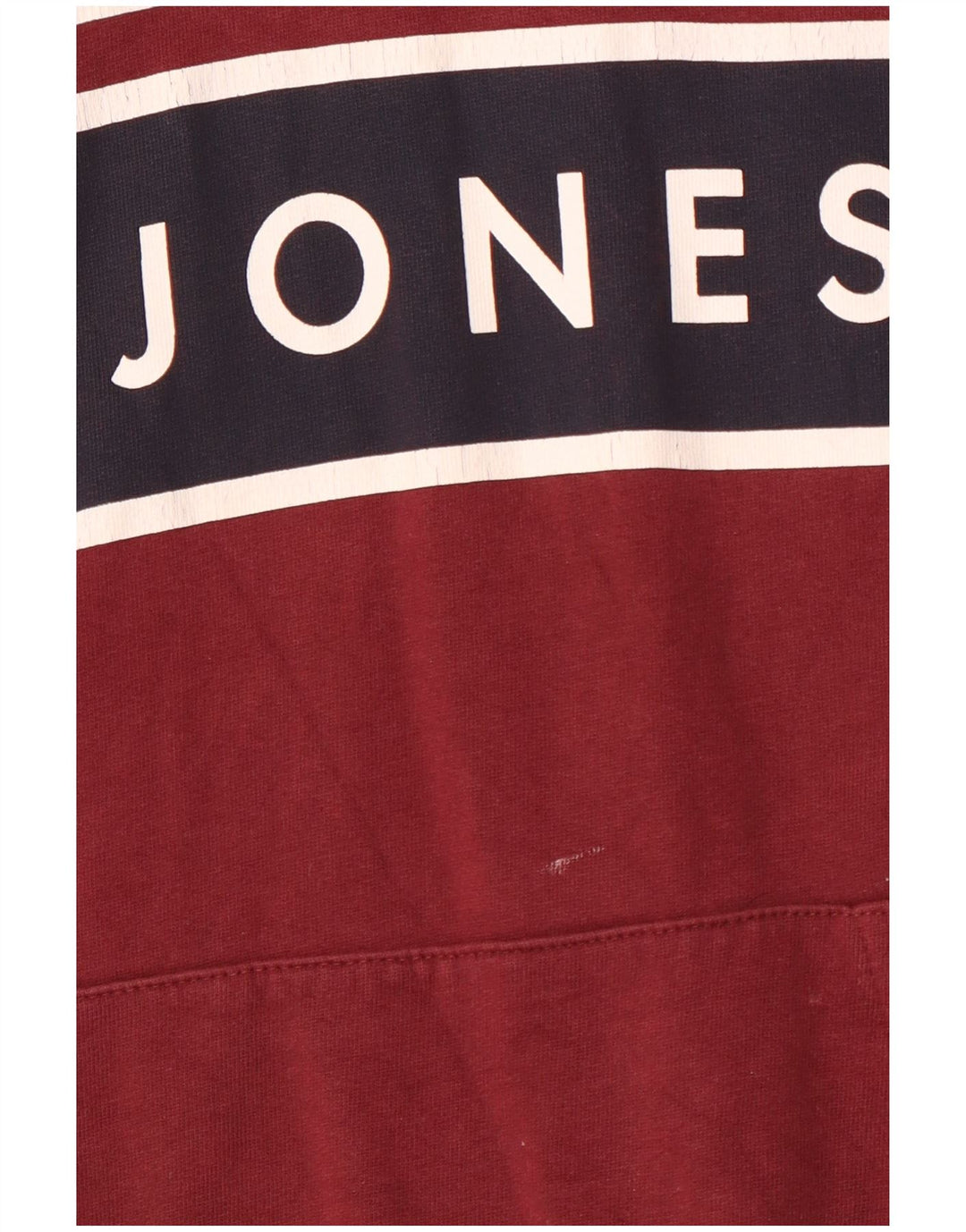 JACK & JONES Hombre Core Graphic Sudadera con capucha de algodón en color burdeos medio