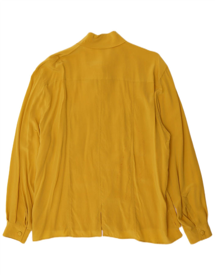 Brigitte Both Camisa Mujer IT 46 Grande Seda Amarilla