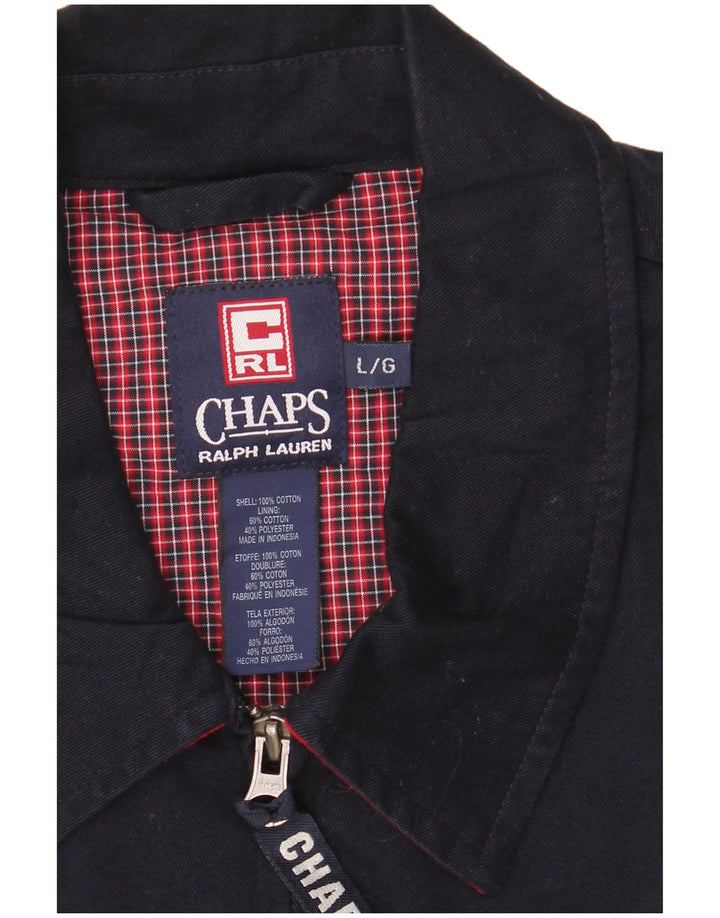 Chaps Chaqueta Bomber para Hombre UK 40 Grande Azul Marino Algodón