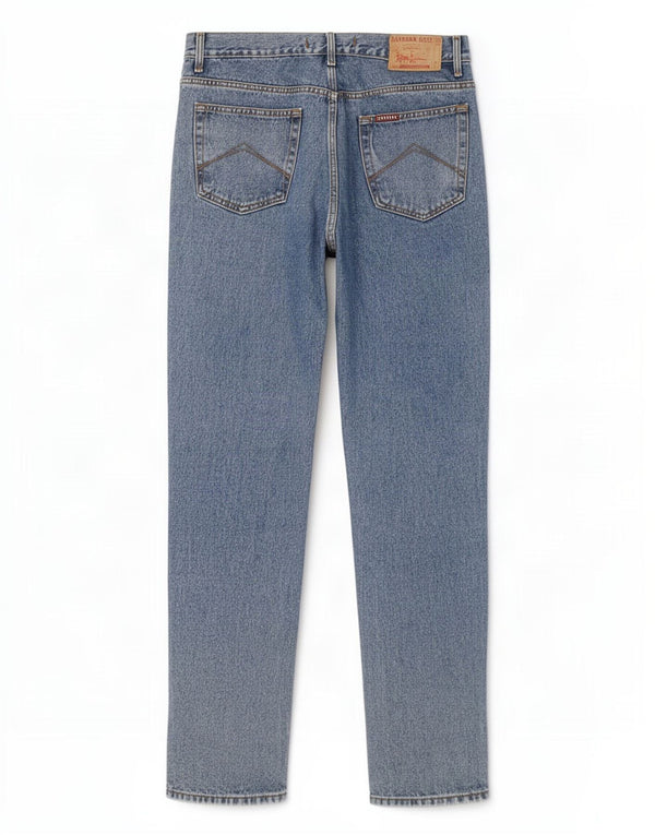 Carrera Mens 700 Regular Jeans Rectos W38 L34 Algodón Azul