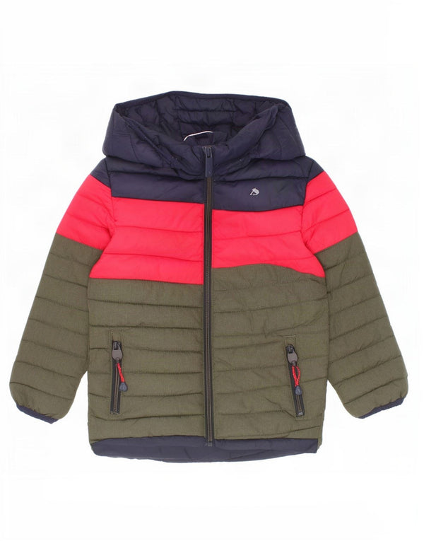 Joules Chaqueta acolchada con capucha para niño 3-4 años Verde Colorblock Poliamida