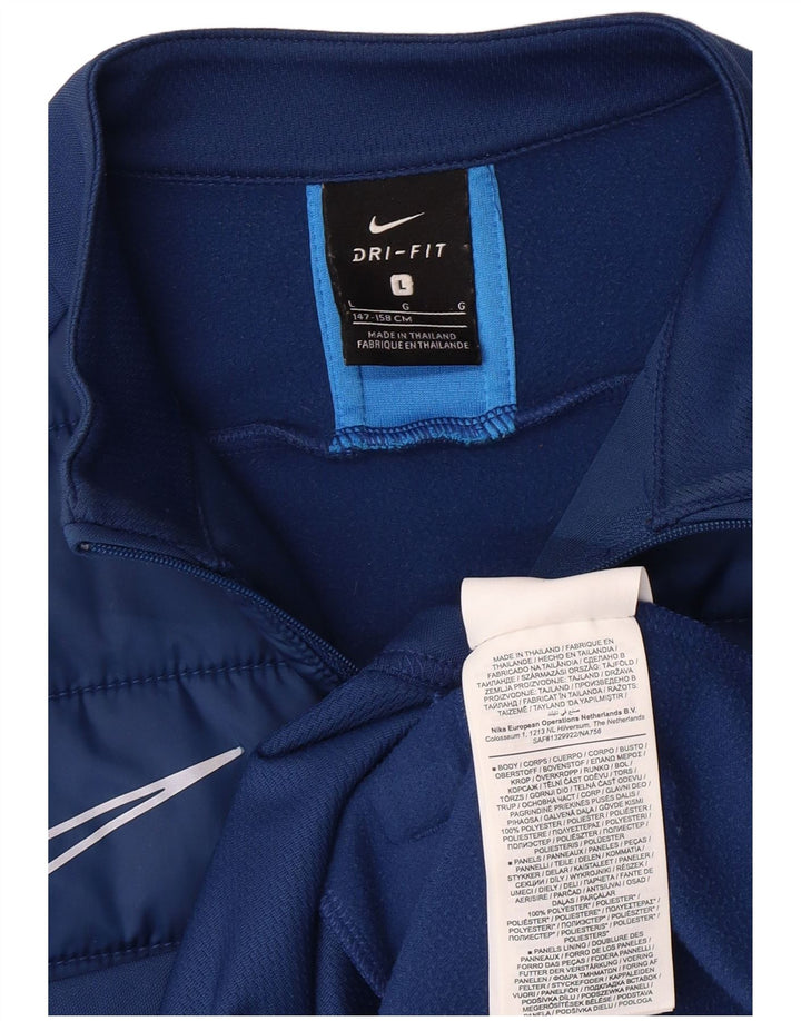 NIKE Boys Dri Fit Jersey Chándal Top 12-13 años Grande Azul