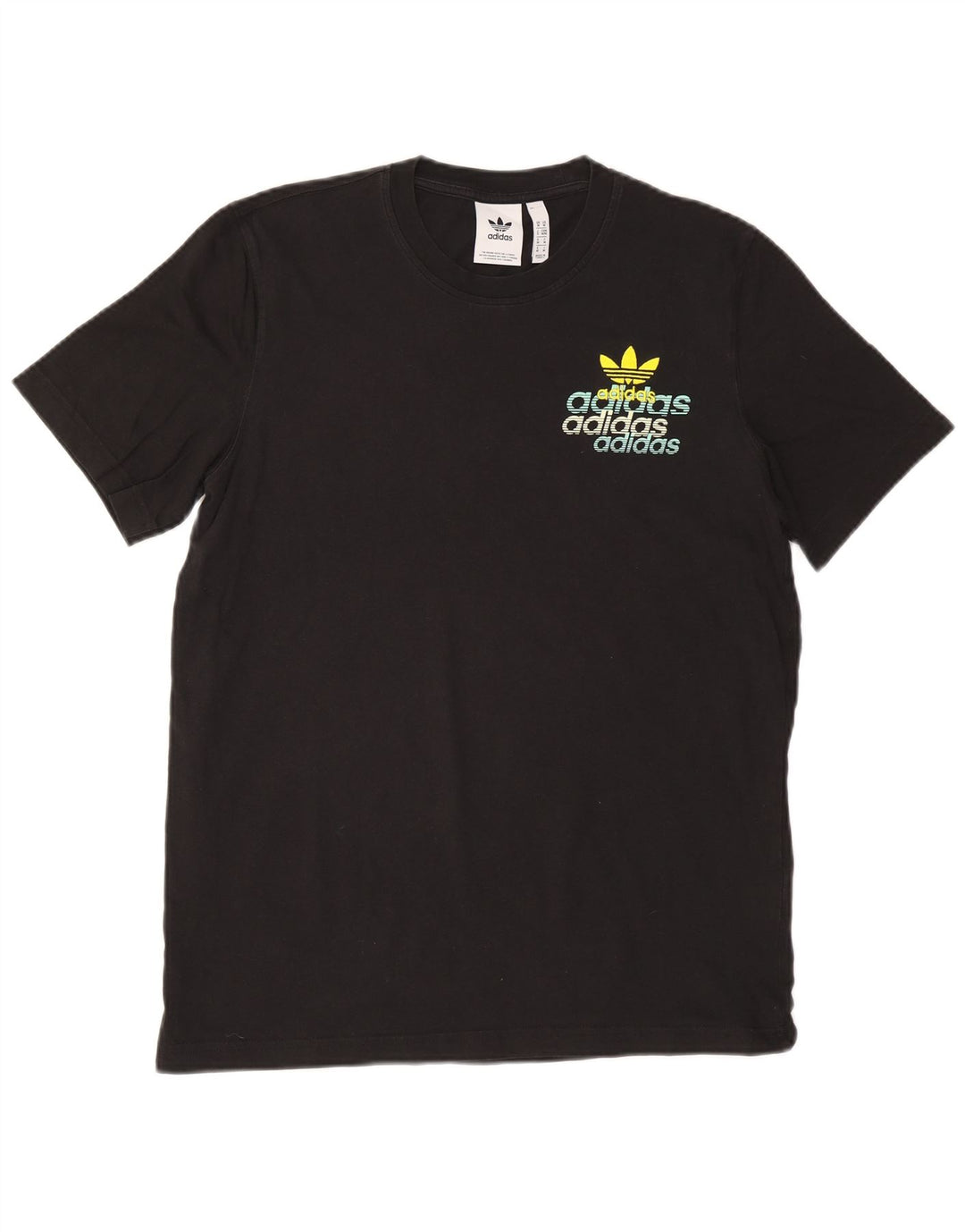 ADIDAS Camiseta gráfica para hombre Top Mediano Algodón negro