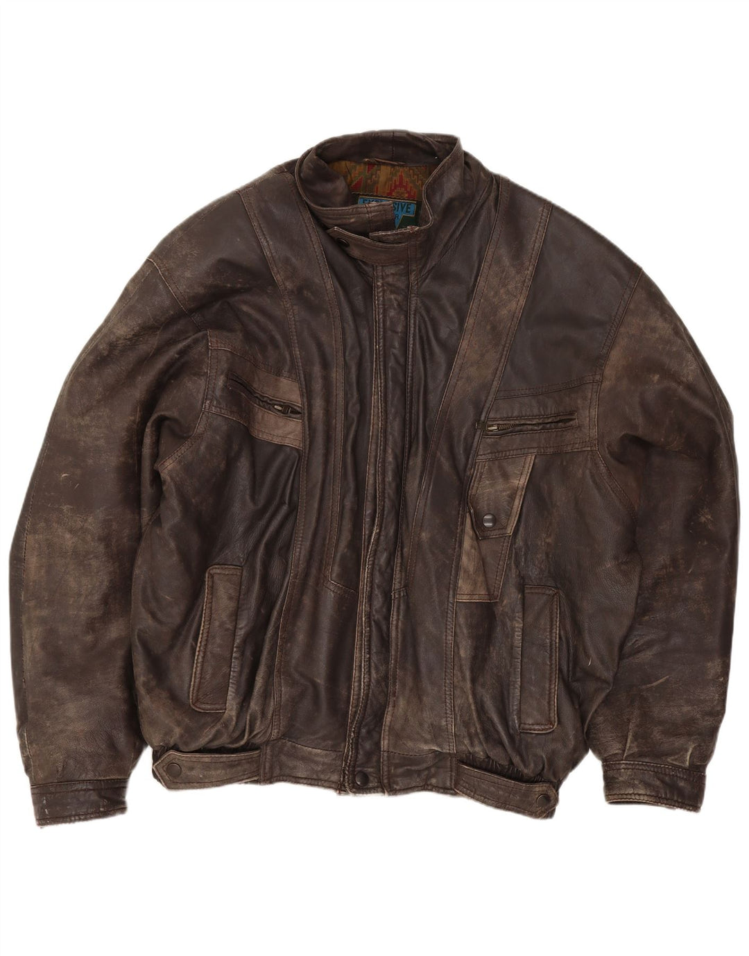 Chaqueta de cuero para hombre exclusiva de B&S UK 42 XL Cuero marrón