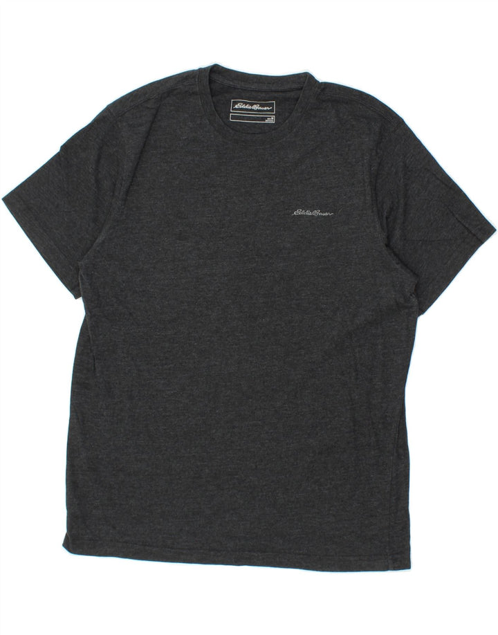 EDDIE BAUER Mens T-Shirt Top Medium Grey Flecked Cotton Vintage Eddie Bauer and Second-Hand Eddie Bauer from Messina Hembry 