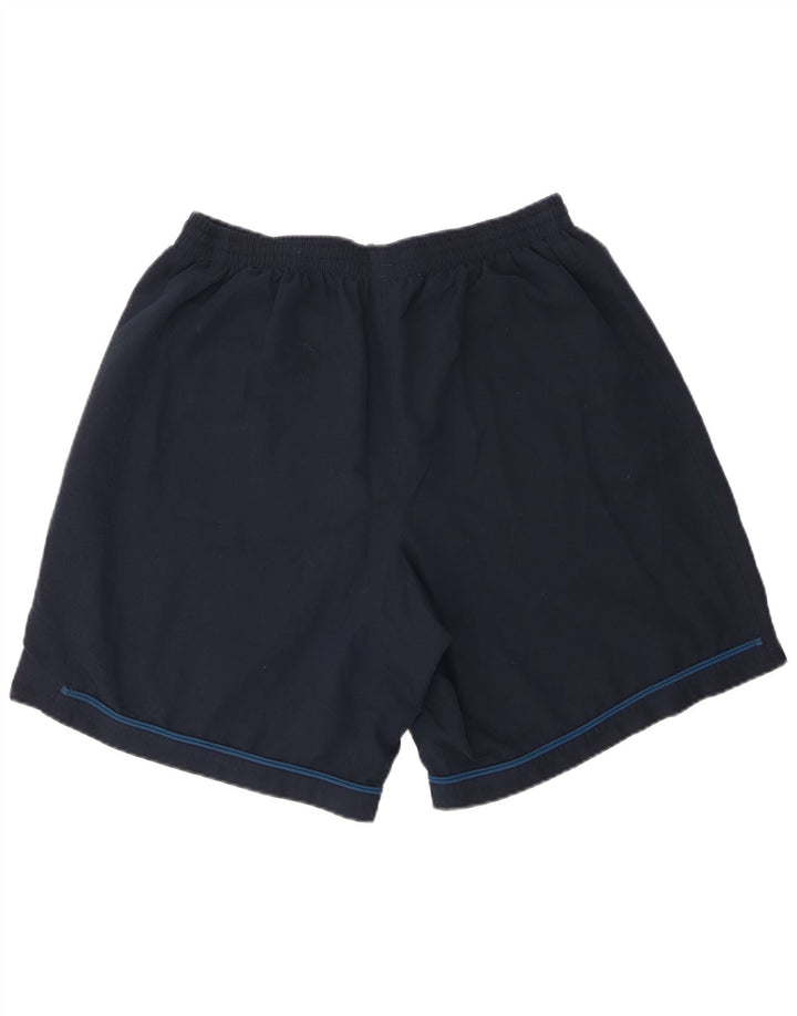 Adidas - Pantalones cortos deportivos para hombre, talla grande, poliéster, color azul marino