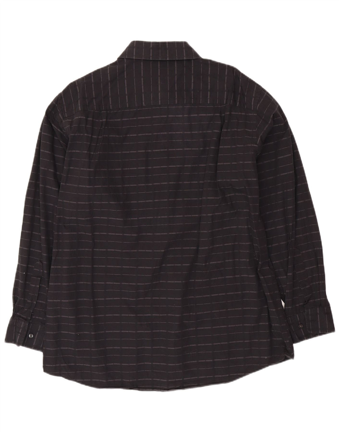 Camisa CALVIN KLEIN para hombre Talla 17 XL Algodón a rayas negro