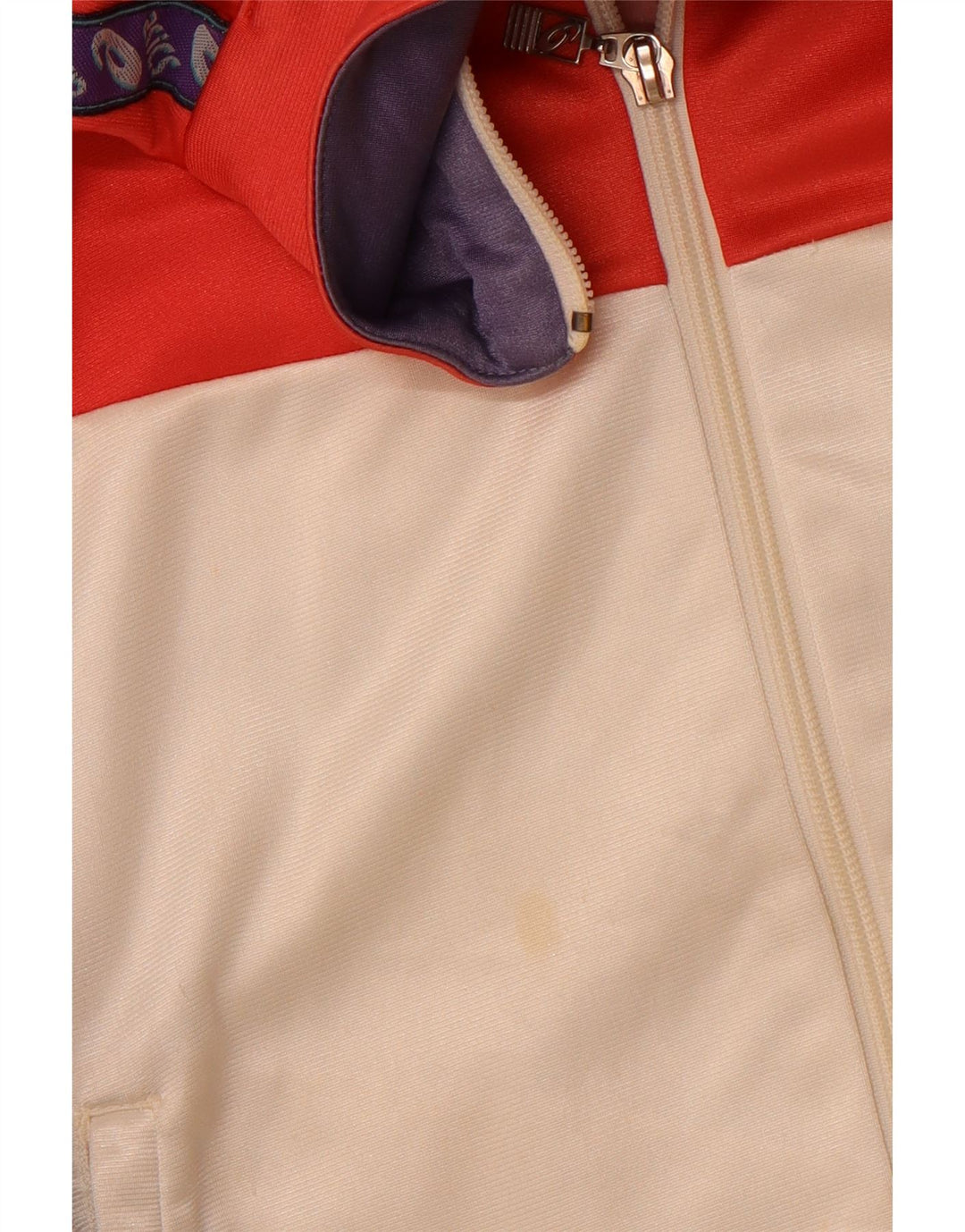 ASICS Chaqueta superior de chándal con gráfico para hombre IT 48 Medium Off White Colourblock