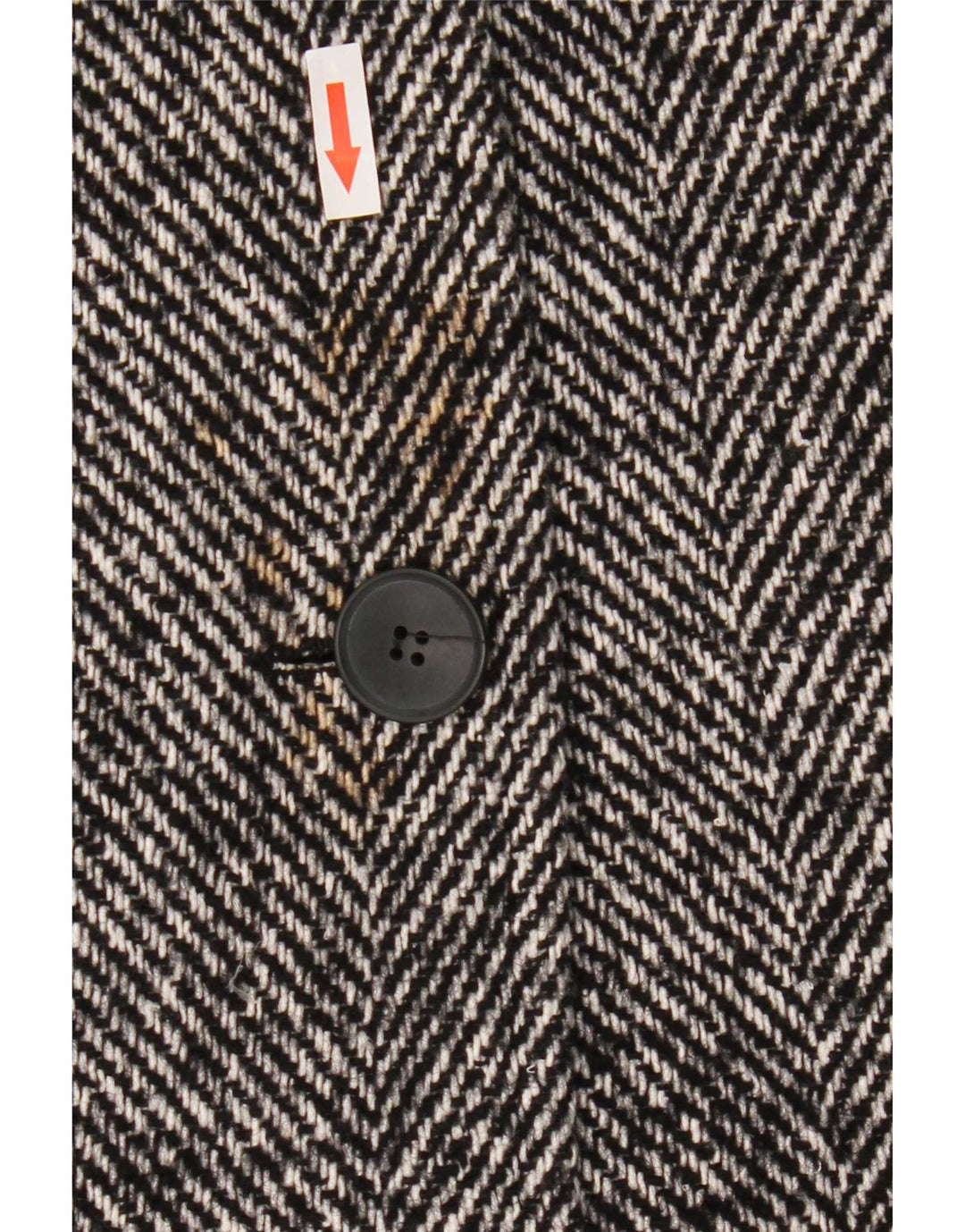 Zara Abrigo de manga 3/4 para mujer UK 44 Algodón en espiga negro mediano