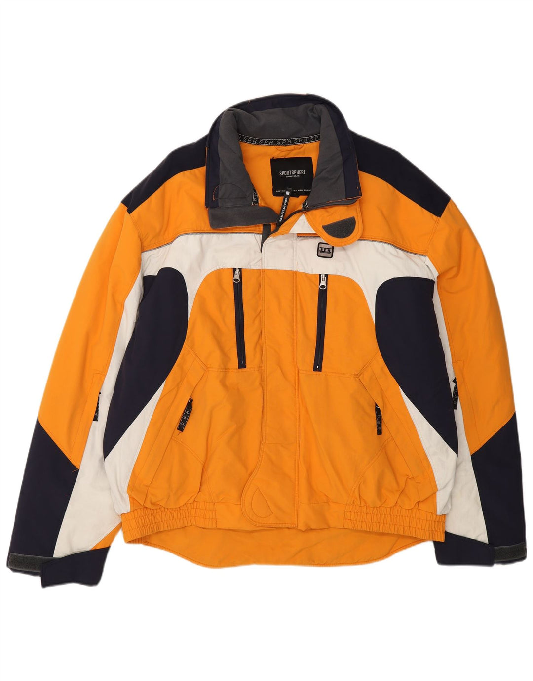 Sportsphere Chaqueta de esquí para hombre IT 54 2XL Naranja Colorblock Nylon