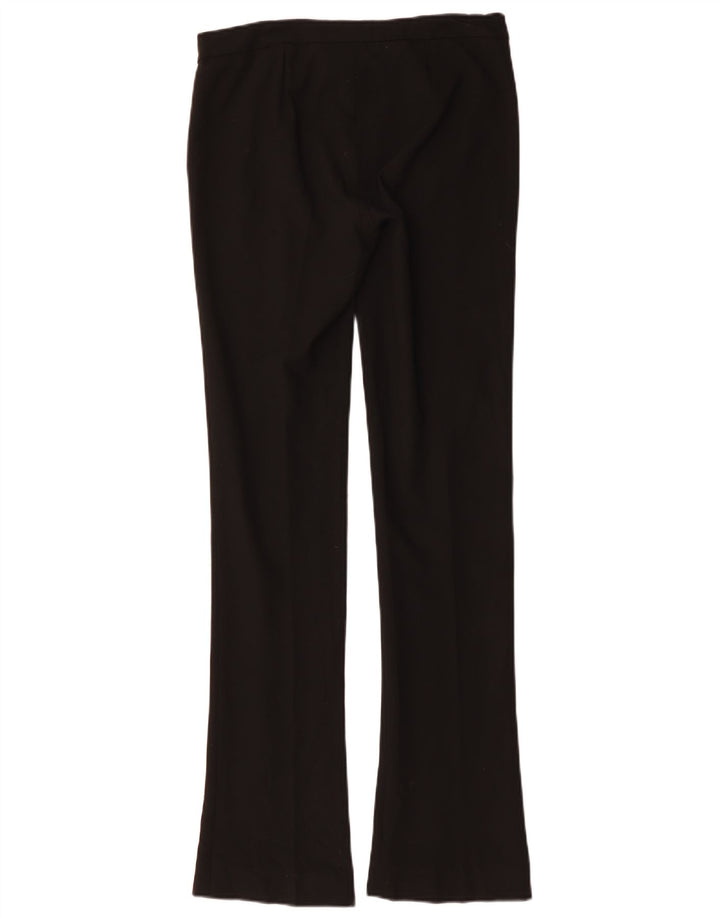Trussardi Pantalón de Traje Bootcut para Mujer IT 40 Small W30 L34 Poliéster Negro