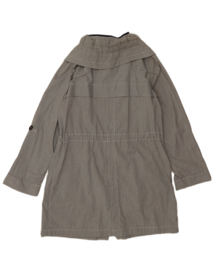 Marks & Spencer Gabardina extragrande para mujer Reino Unido 10 Pequeño gris a rayas