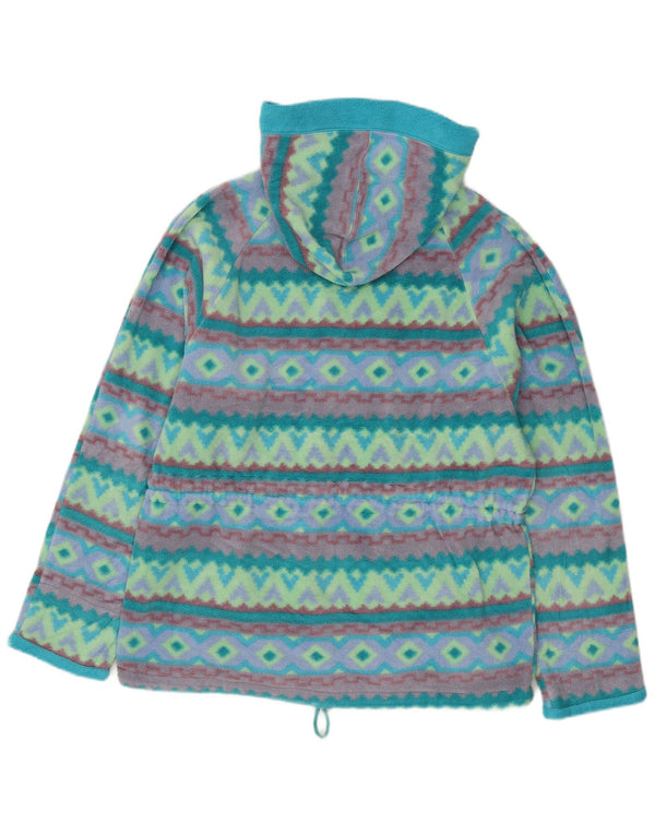 Polartec Jersey de forro polar con capucha para mujer UK 14 Medium Turquesa Geométrico