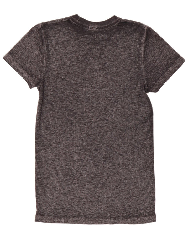 Hard Rock Cafe Mujer London Graphic Camiseta Top UK 6 XS Gris Moteado