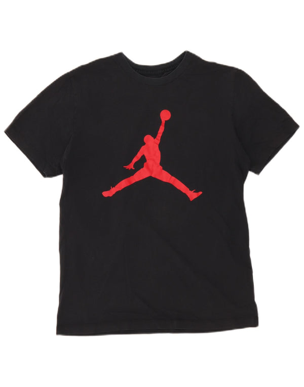 Jordan - Camiseta gráfica para hombre, talla pequeña, algodón negro