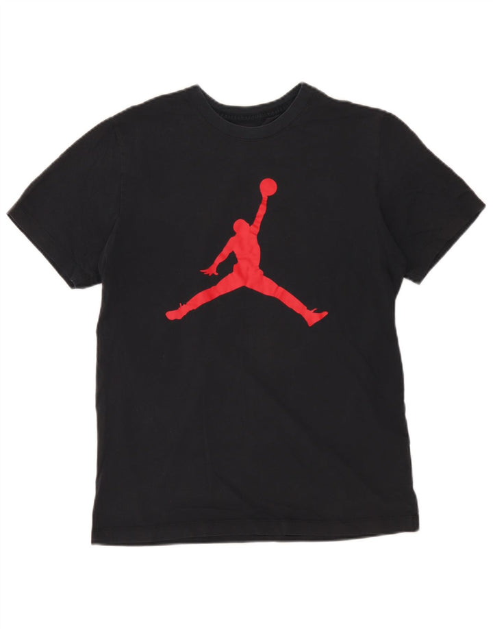Jordan - Camiseta gráfica para hombre, talla pequeña, algodón negro