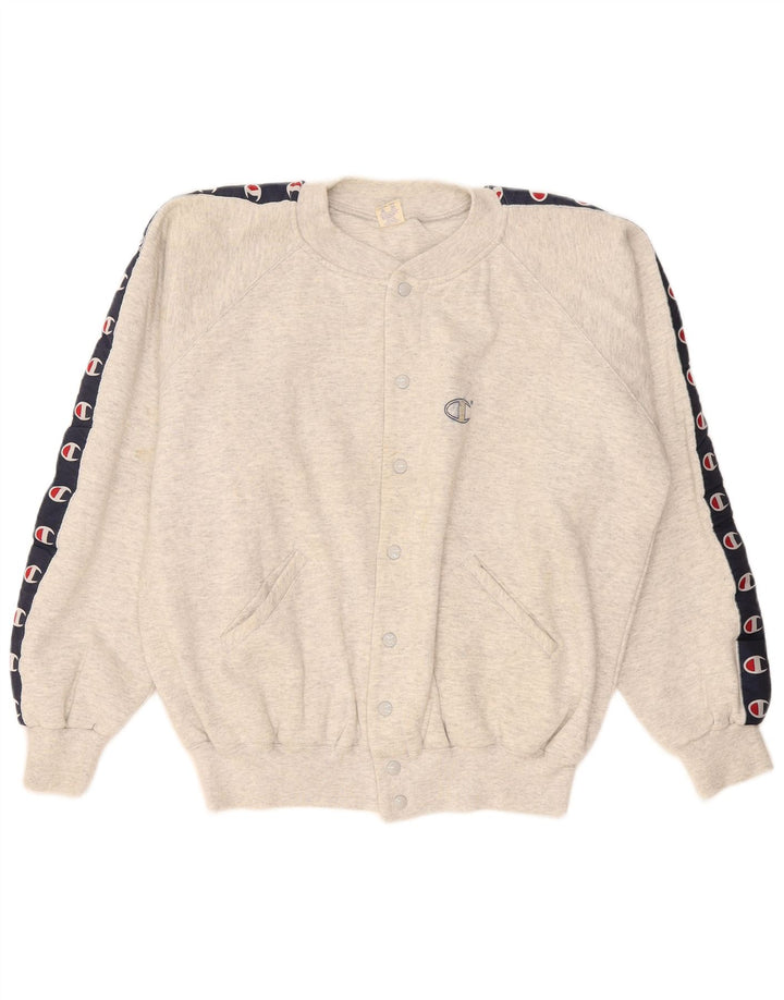 Champion Chaqueta De Chándal Con Estampado Gráfico Para Hombre Algodón Gris Color Block Grande Grande