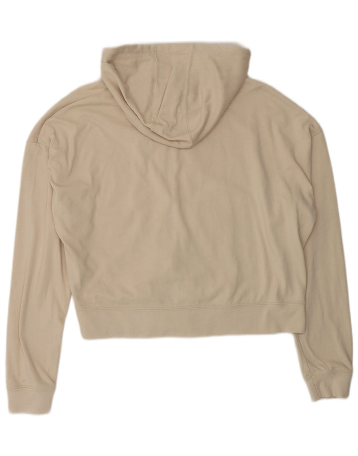 Nike Sudadera con capucha de gran tamaño con cremallera para mujer UK 10 Small Beige Poliéster